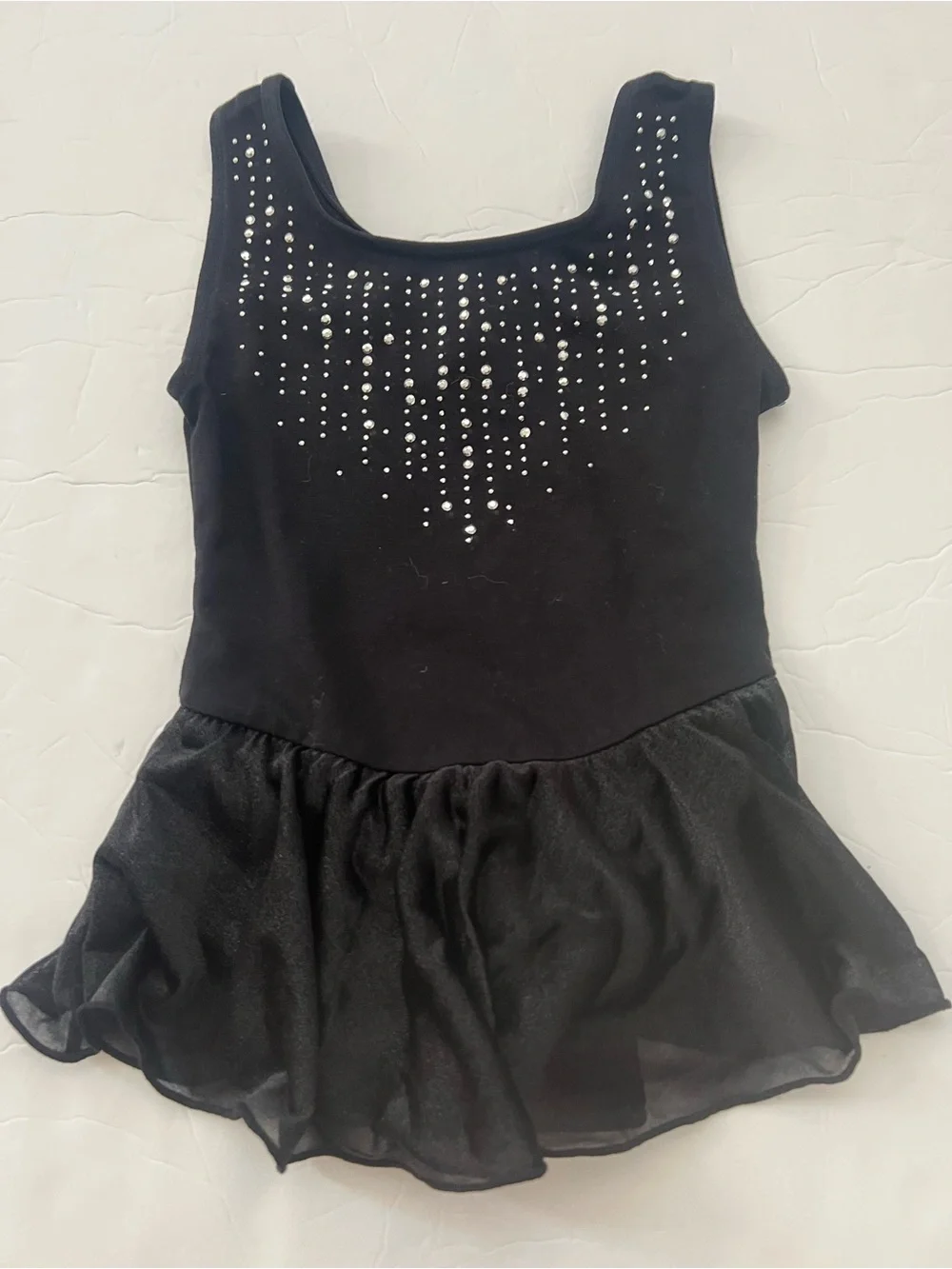 Girls Black Rhinestone Tutu Leotard Ballet Dress Size XS 4/5 Dancewear Cat&Jack